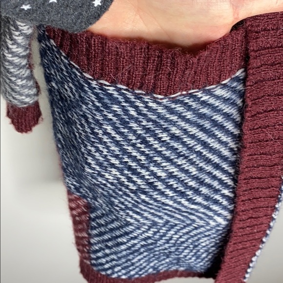 Lucky Brand plaid wool blend open long cardigan size XS - Picture 6 of 9